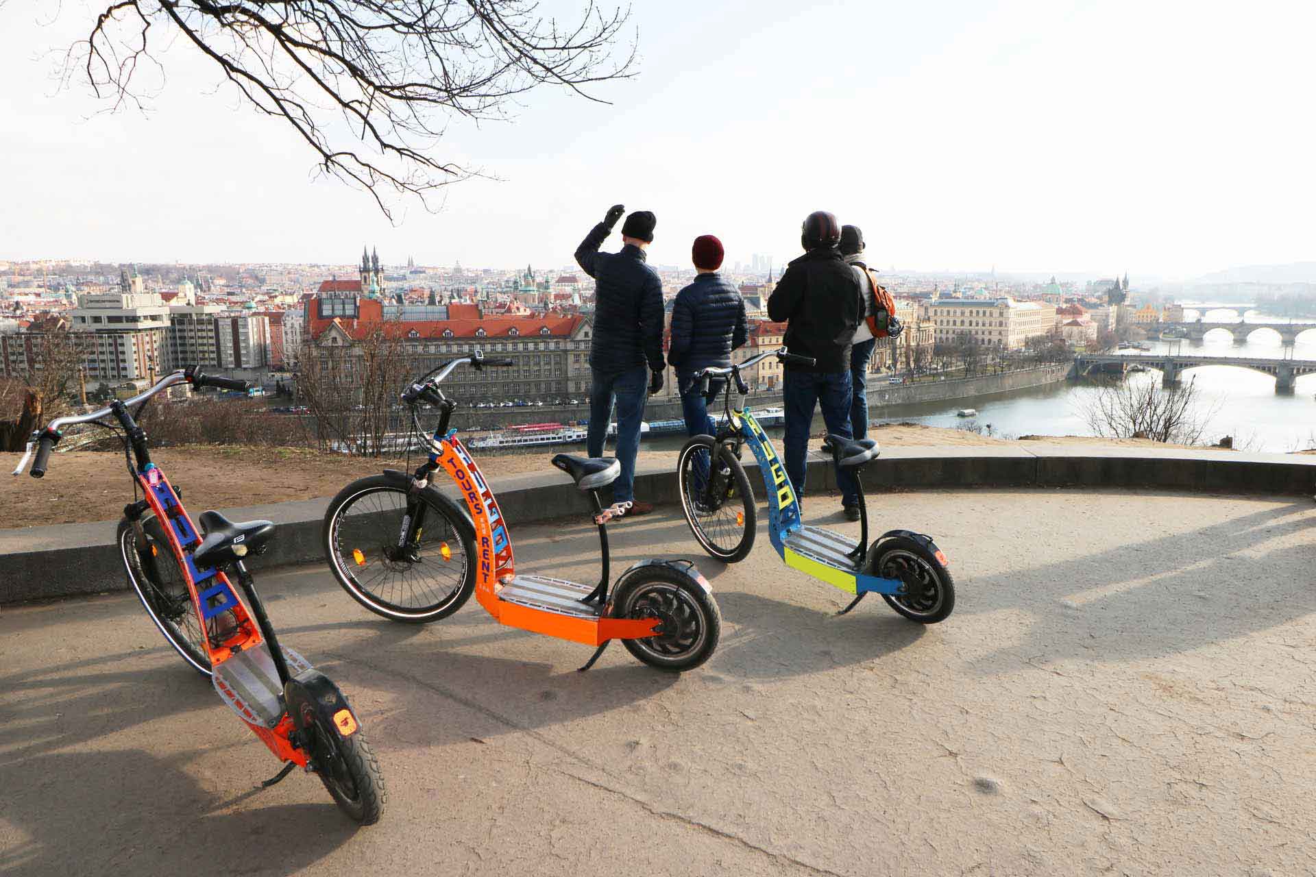 Viewpoints of Prague on e-Scooters and ebikes - Tours